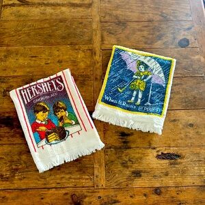 VTG Like New Loop Cotton Cannon Hershey’s & Morton Salt Kitchen Hand Towels